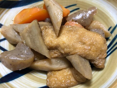 根菜の煮物(ごぼう、人参、こんにゃく、油揚げ)